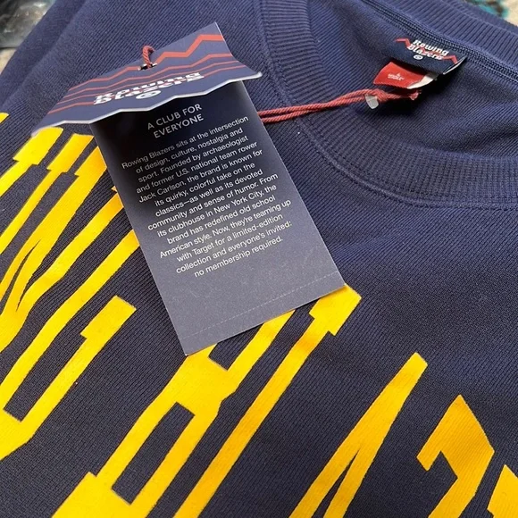 Adult Unisex Graphic Crewneck Sweatshirt Rowing Blazers x Target NWT Navy Blue - Picture 5 of 7